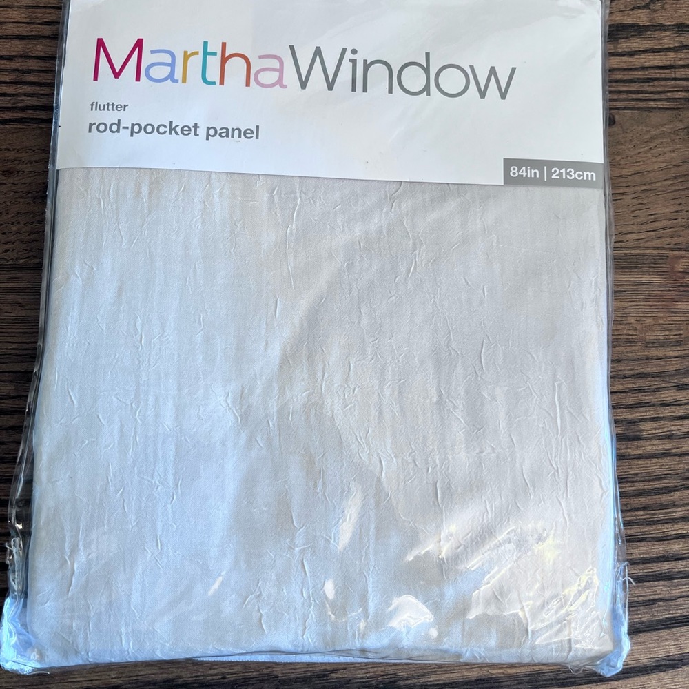 NWT Martha Window:  Flutter Rod Pocket Panel!